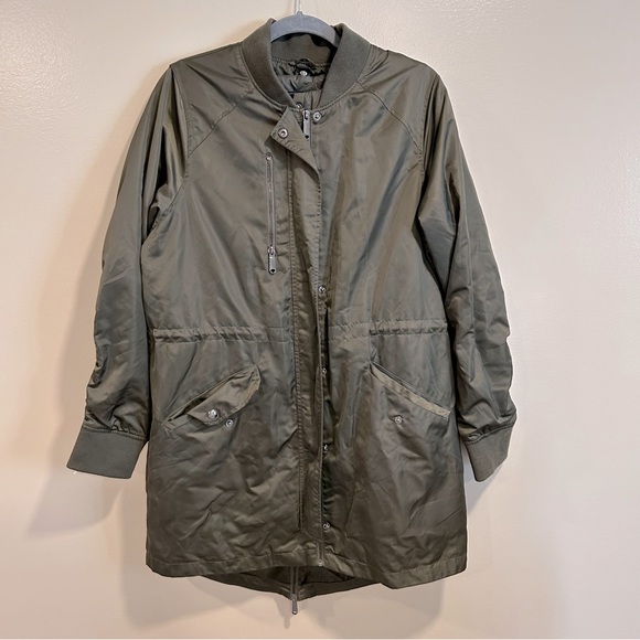 sam edelman longline satin jacket and quilted vest - Picture 1 of 7